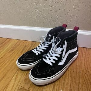 Vans Black and White High-Top Sneakers